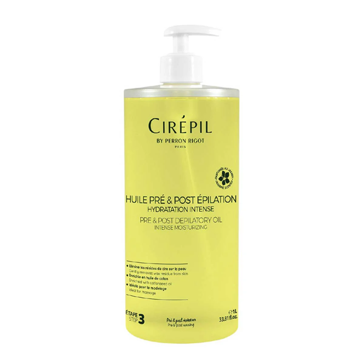 Huile pré et post épilation au jasmin Cirépil 250ml