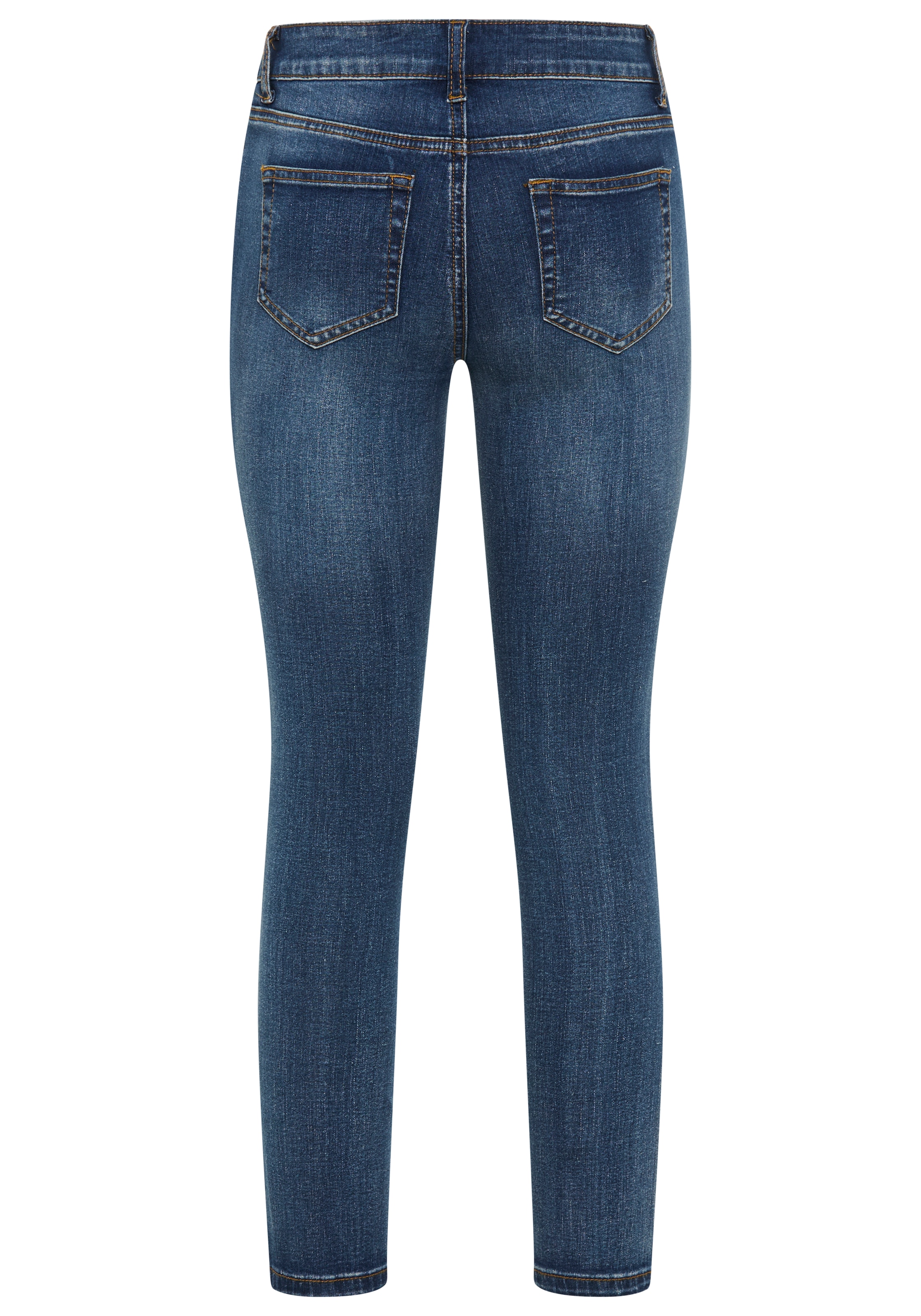 Arizona 7/8-Jeans »mit Keileinsätzen«, extra-enger Schnitt,  Used-Look-Waschung,  niedrige Leibhöhe