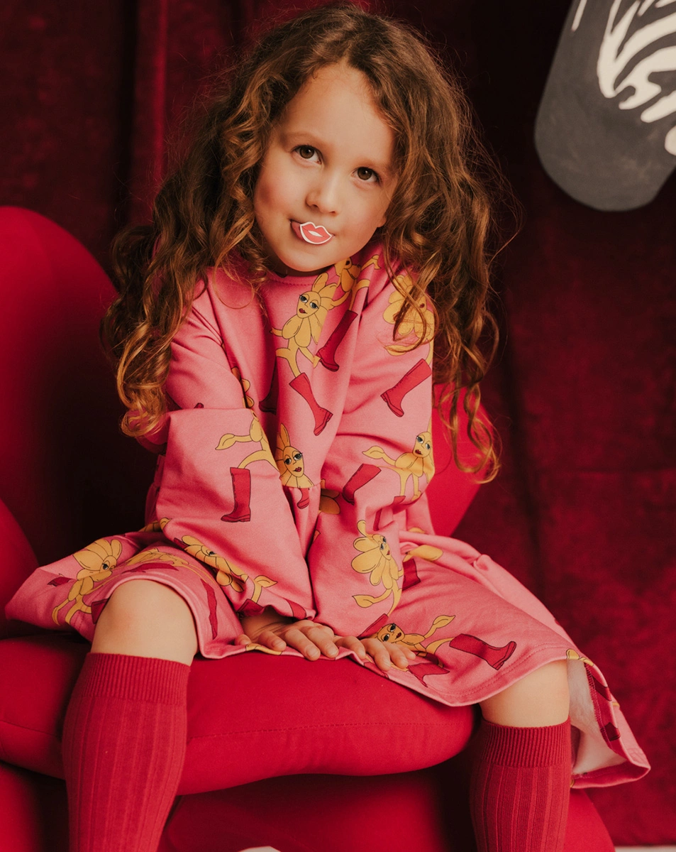 Langarmkleid WALKER in pink