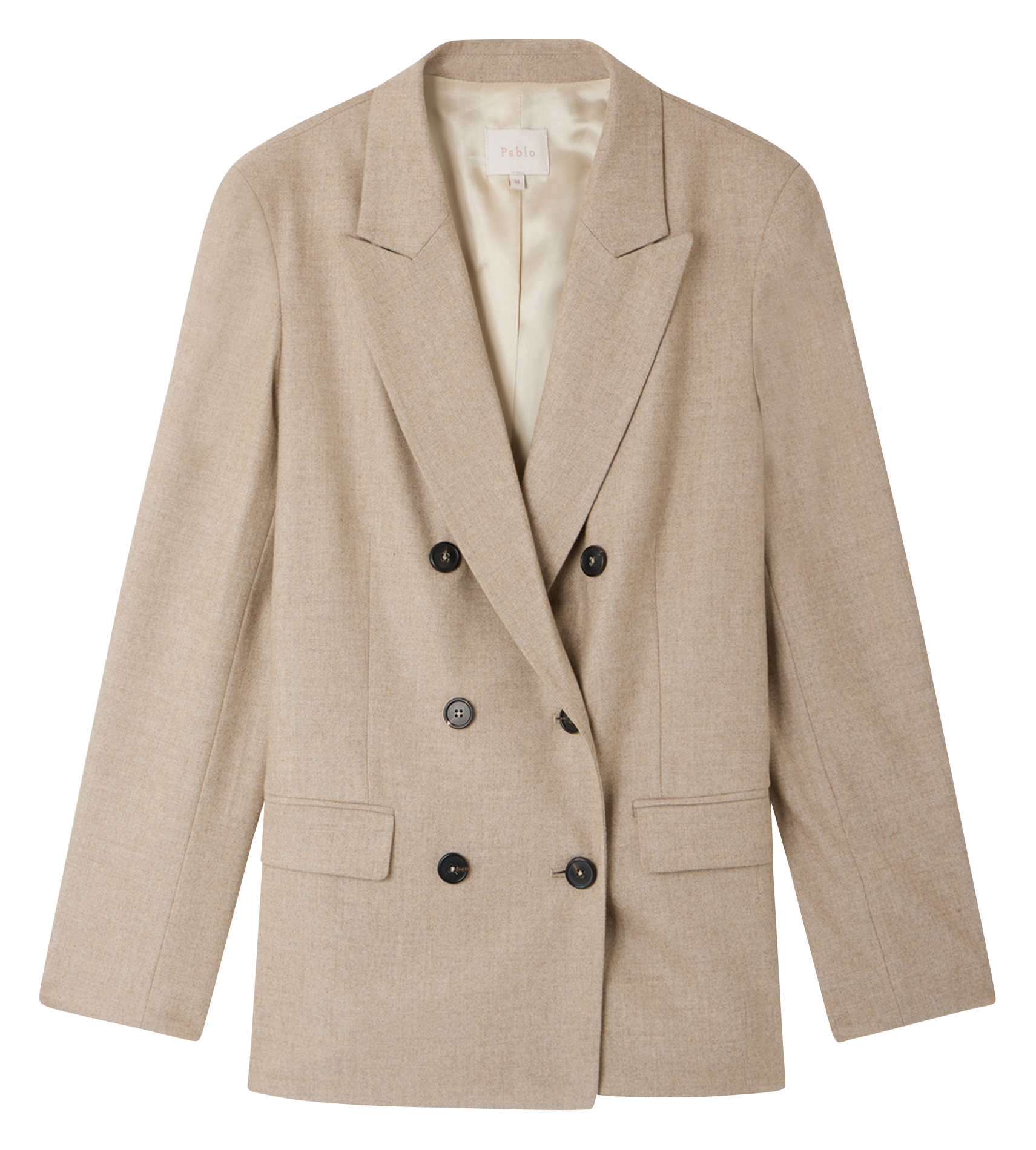 MARJORIE - Veste de tailleur droite| Beige
