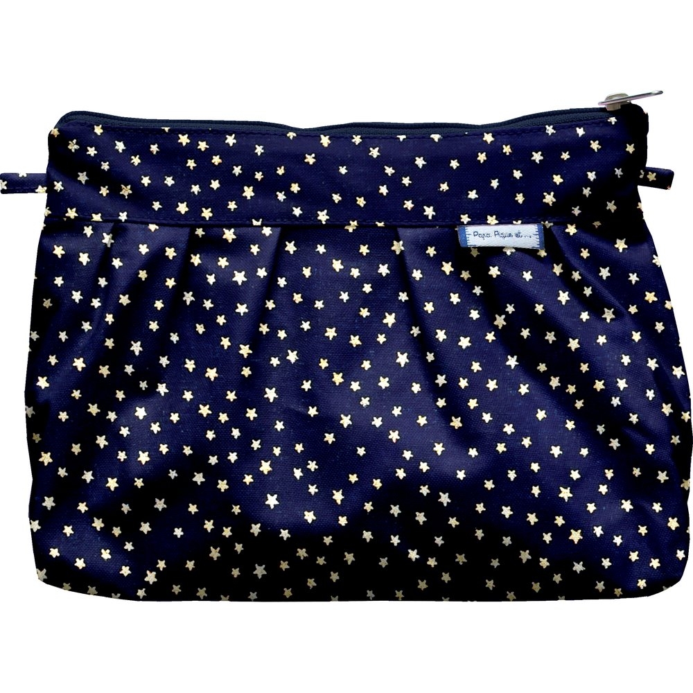 Pochette Plissée Etoile Or Marine