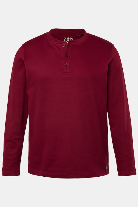 JP 1880 Henley, Langarm, Piqué, bis 8 XL