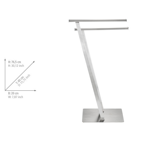 Wenko Lirio handdoekhouder RVS mat