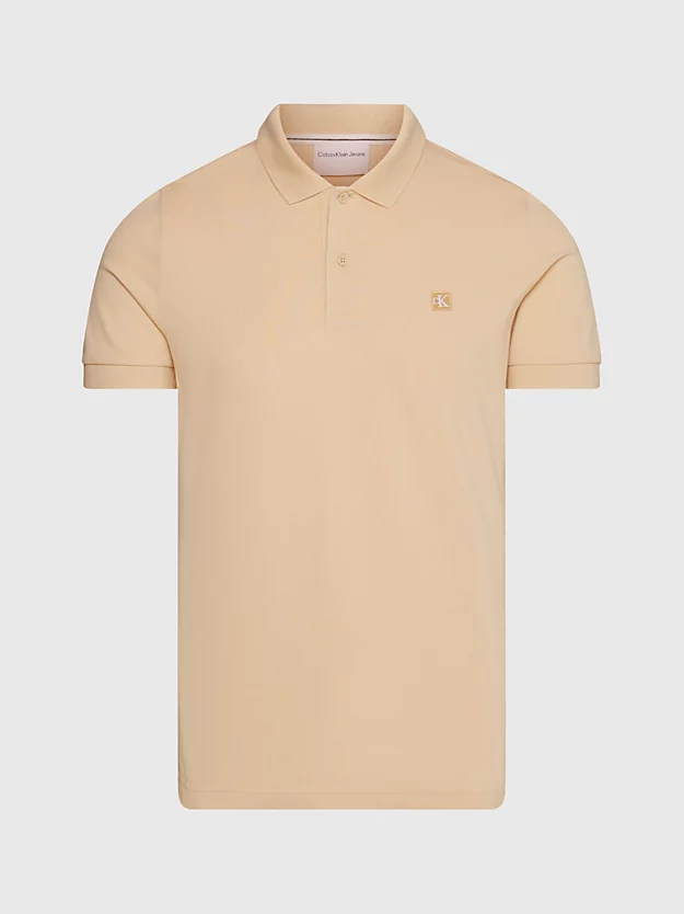 Camisa polo de algodão elástico com modelagem slim