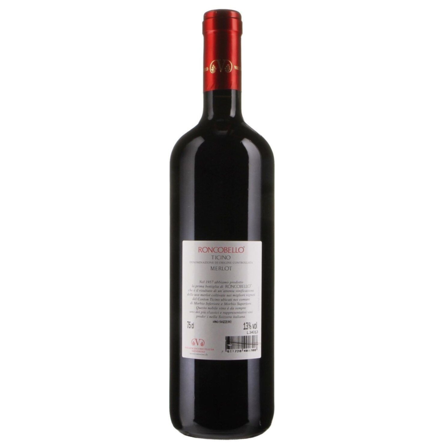 Ticino DOC Merlot Roncobello Valsangiacomo -75cl
