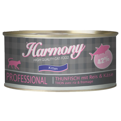 Harmony Cat Professional Nassfutter Kitten Thunfisch & Reis & Käse