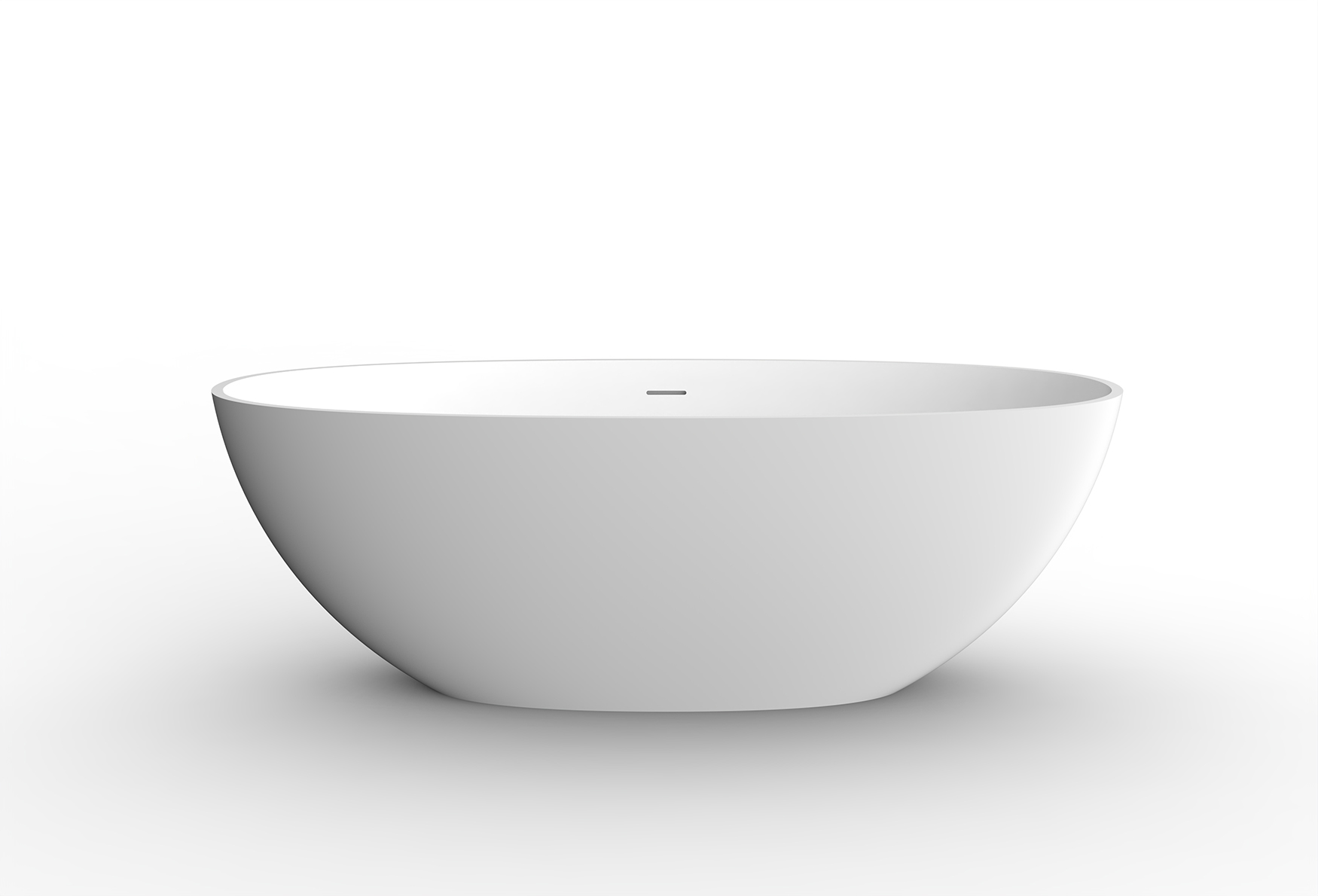 Mueller Carlo vrijstaand ligbad solid surface wit mat 165x75cm