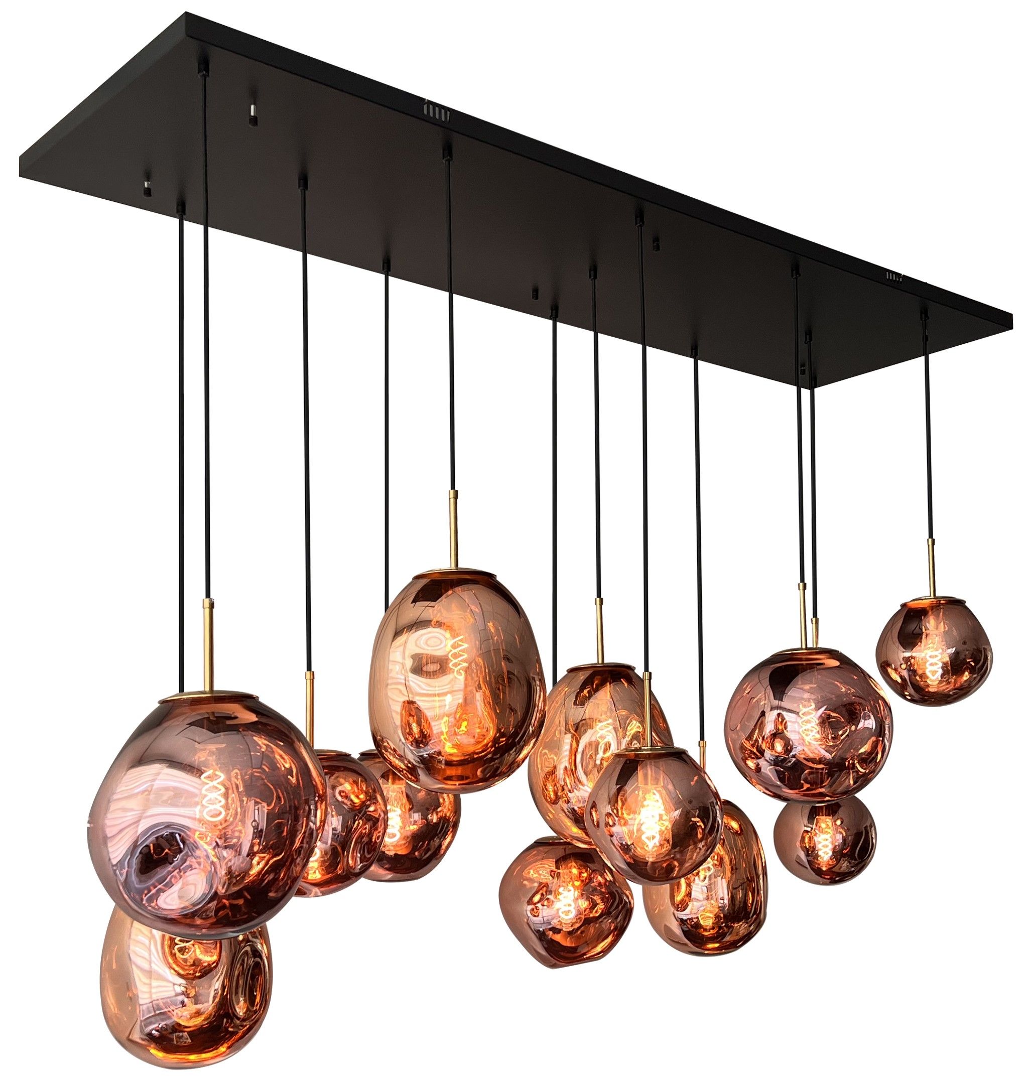 Hanglamp 13-lichts Rood Boaz B180 x D50 cm