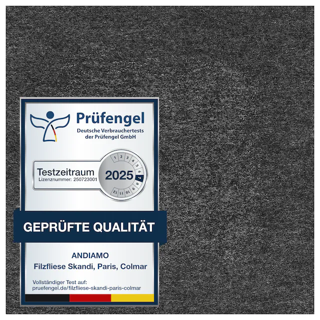 Andiamo Teppichfliese »Skandi, selbstklebend« rechteckig 4 mm Höhe 40x40 cm, 25 Stück (4 qm), 50 Stück (8 qm) oder 100 Stück (16 qm)
