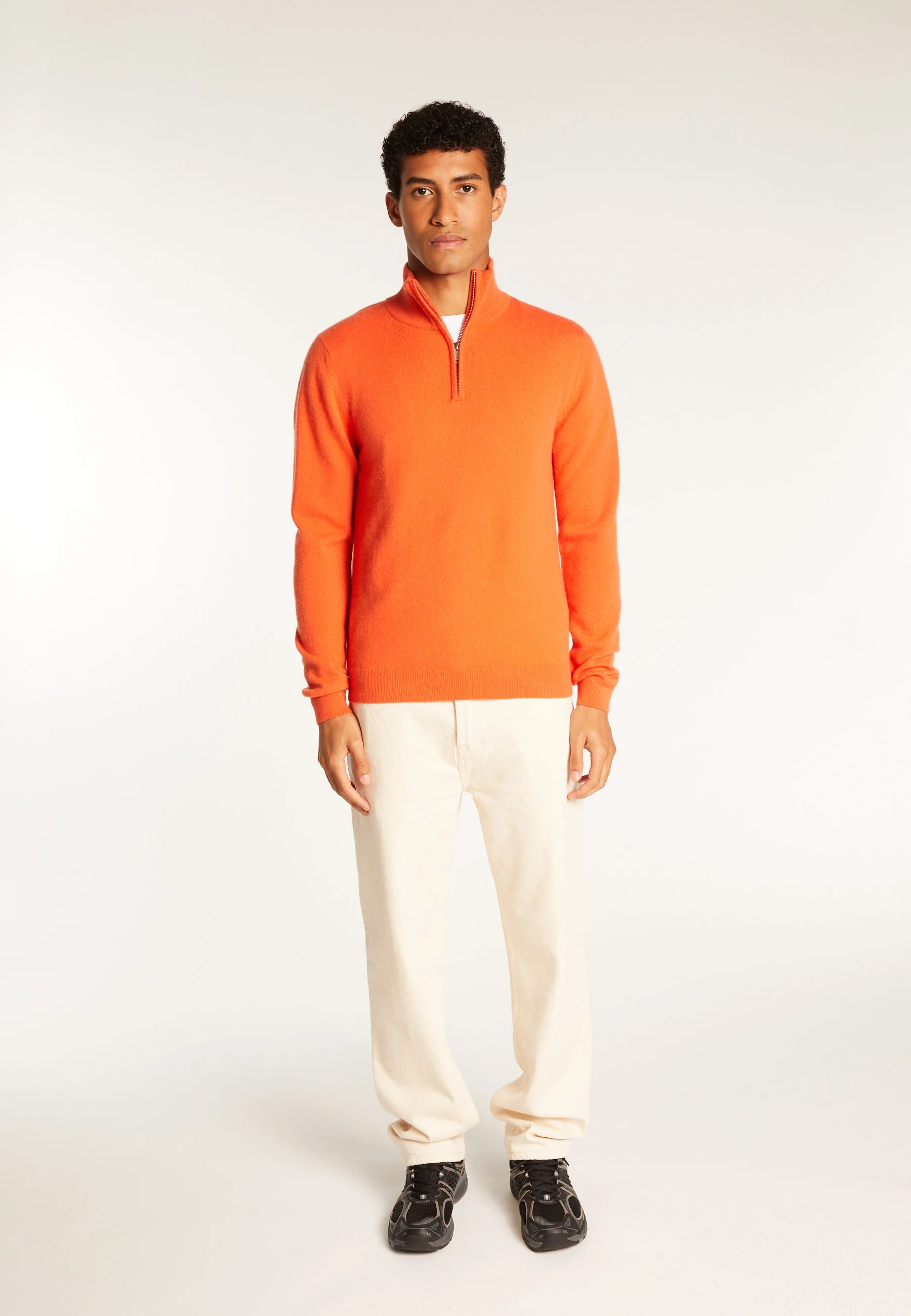 EMILEAH24 - Pull camionneur en cachemire | Orange