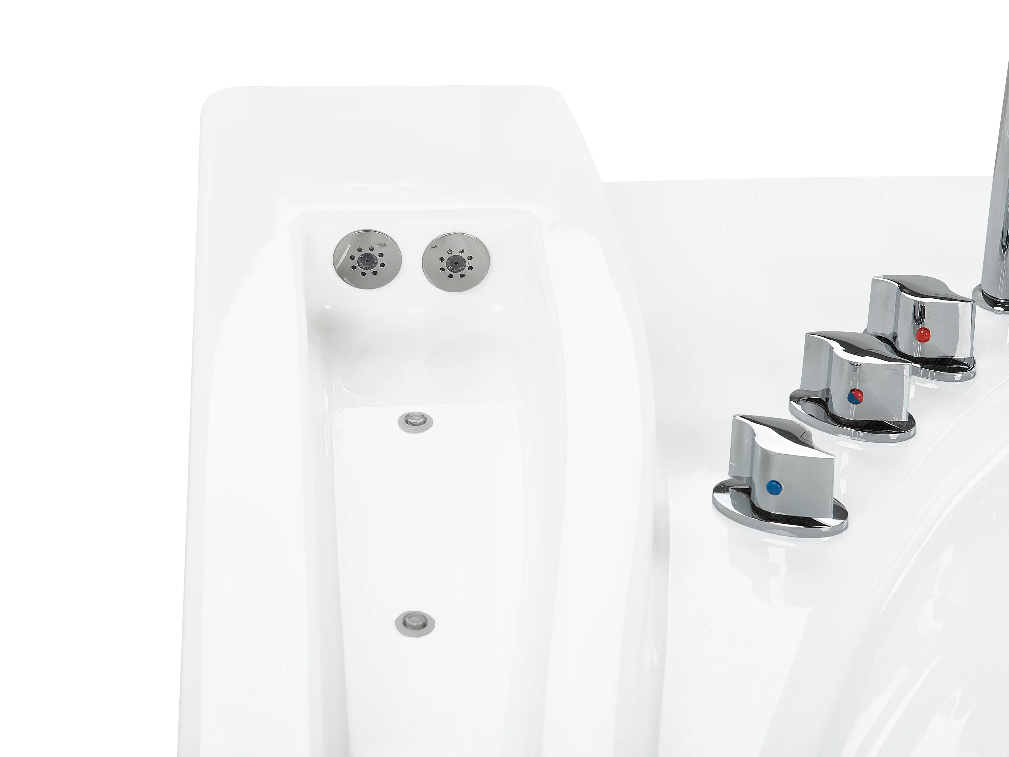 Hoek bubbelbad met LED PELICAN 206 x 165 cm Wit