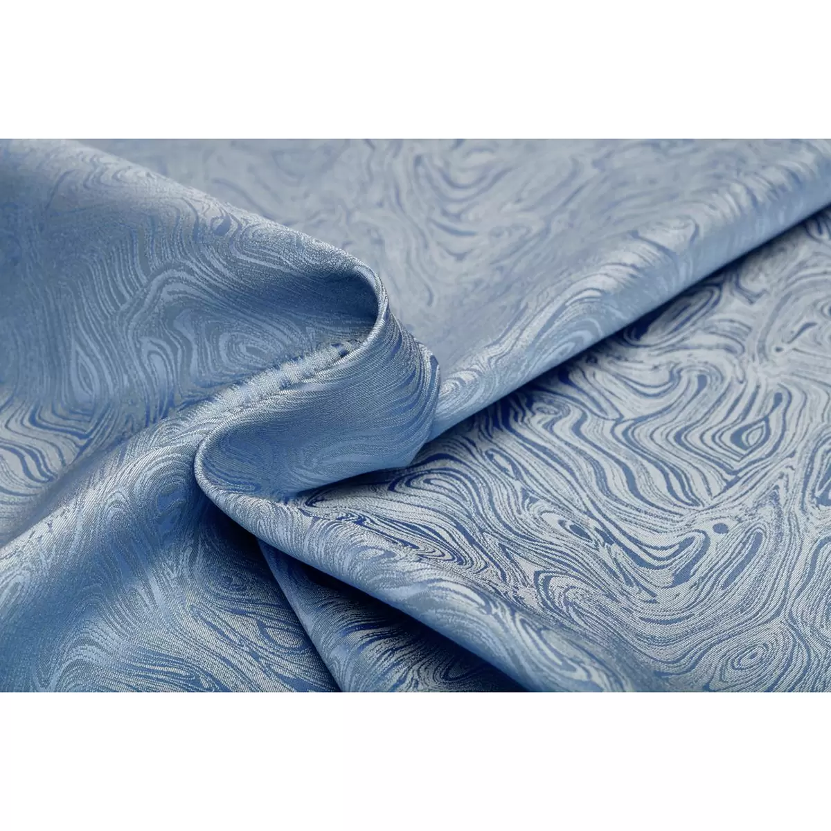 Nachtvorhang Jacquard Moiré Blau