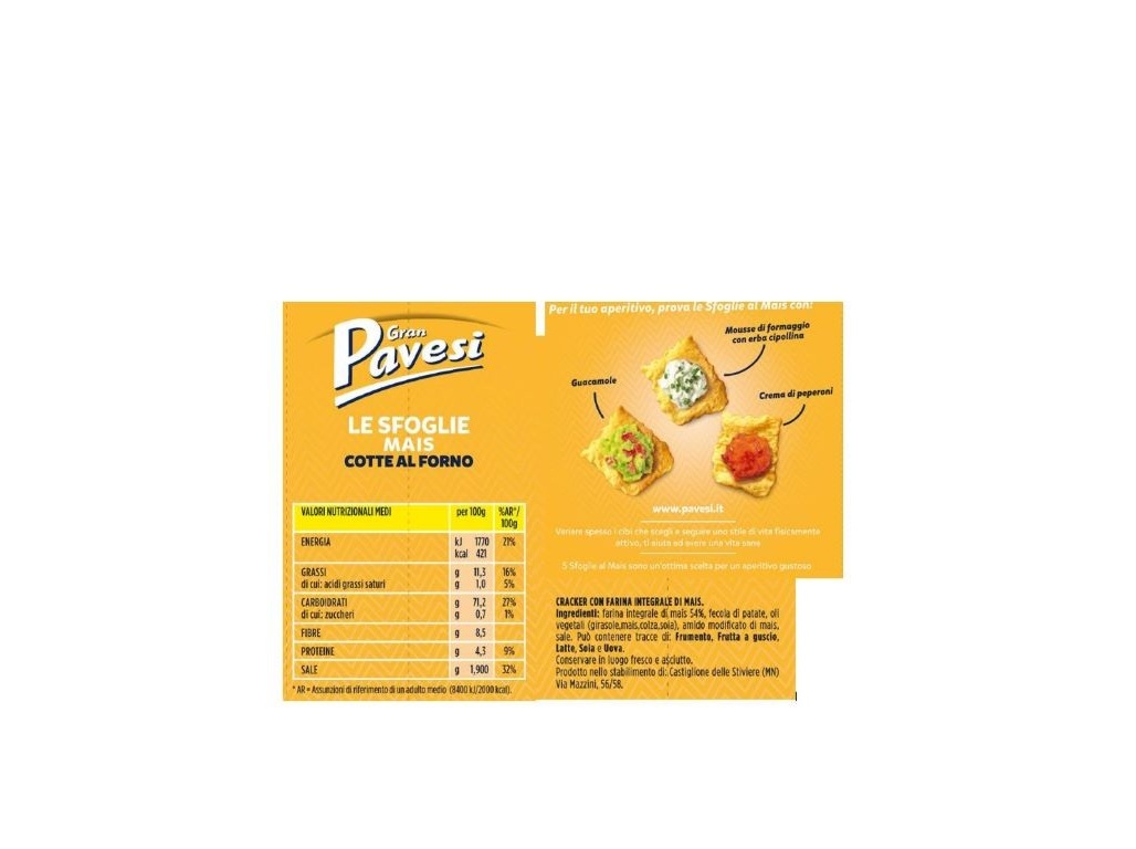 BOLACHA PAVESI SFOGLIE MILHO 150 G