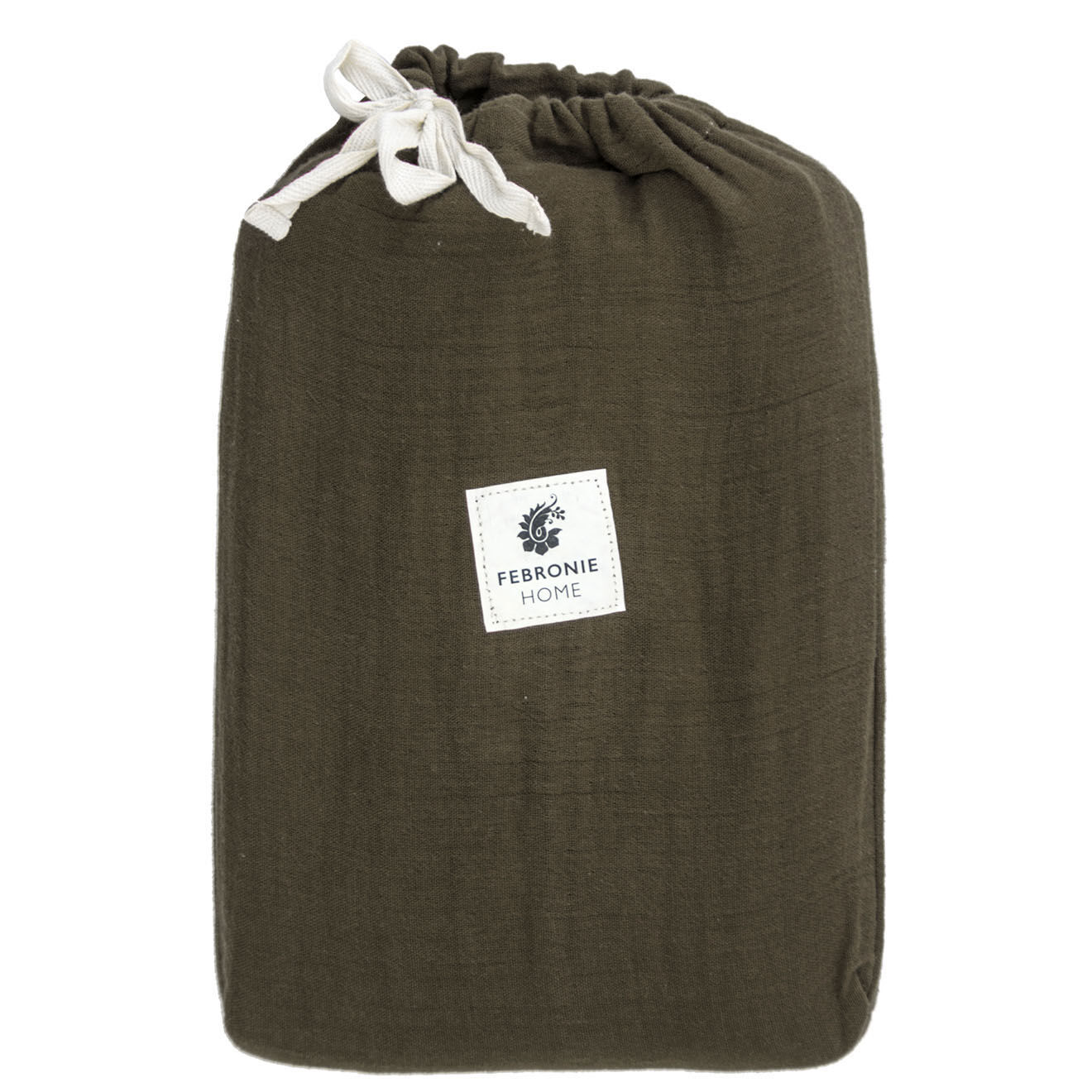 Febronie Home Taie d'oreiller 100% Gaze de Coton Clara kaki