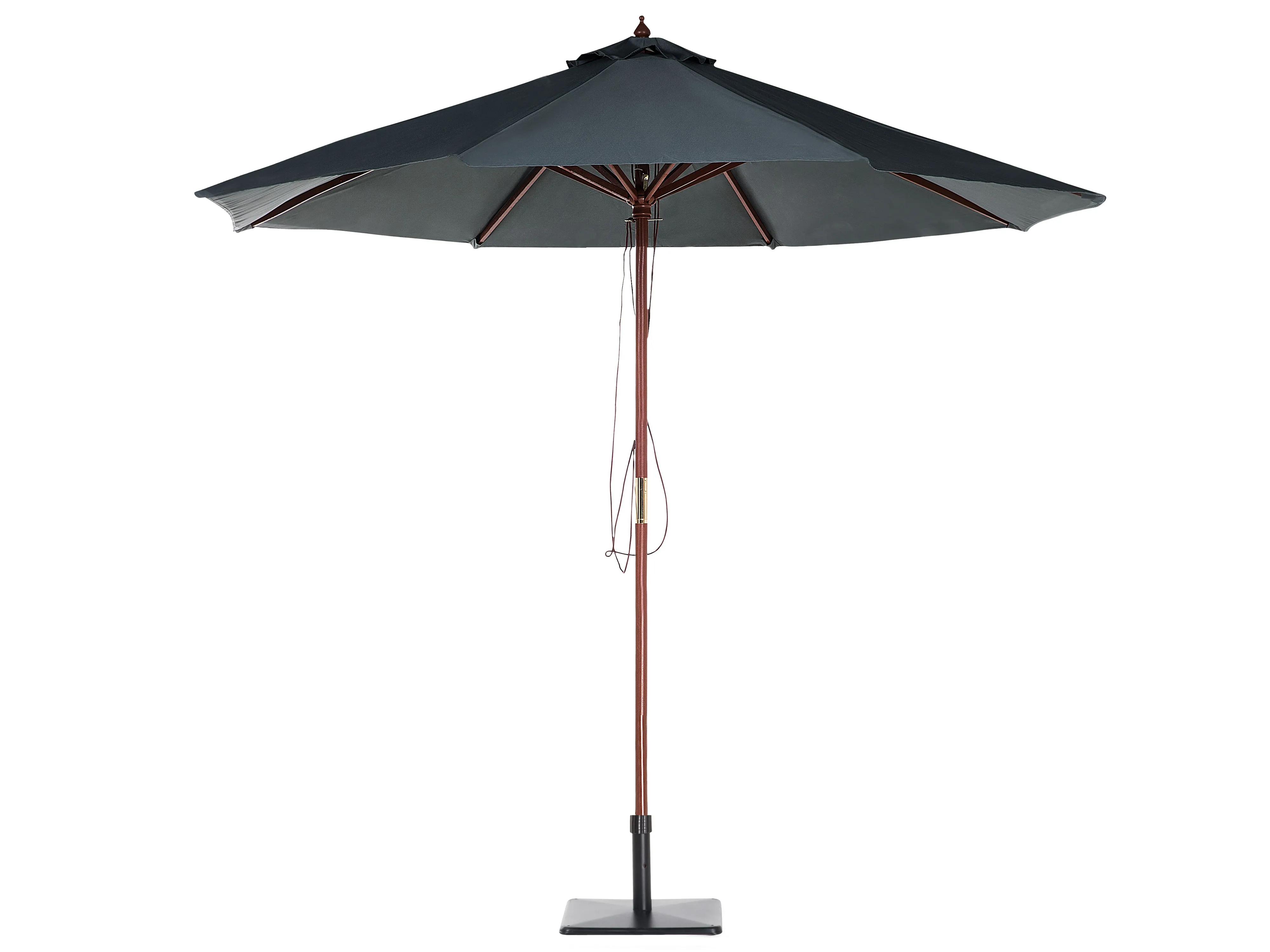 Tuinset 6-zits AMANTEA met parasol Acaciahout Grijs