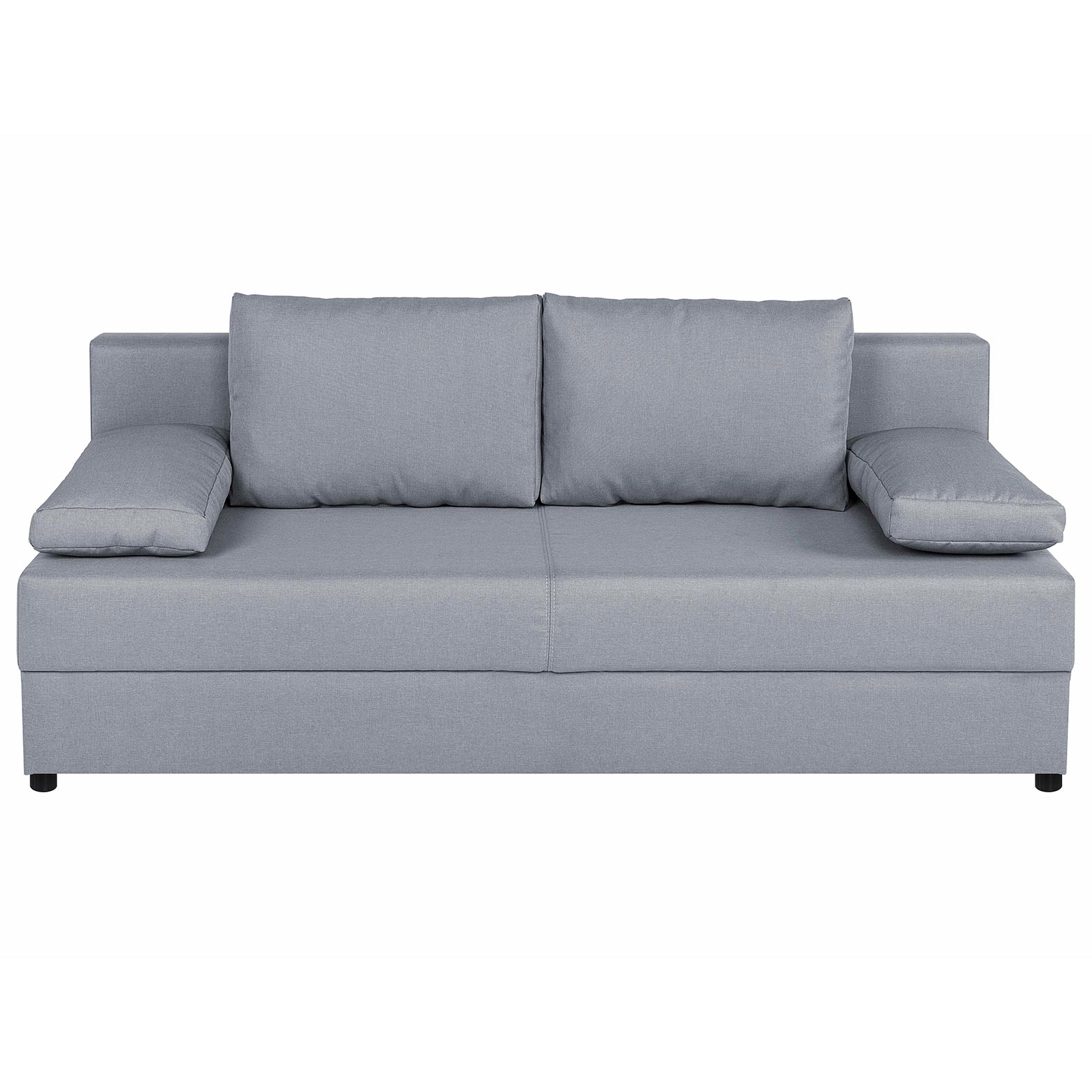 Schlafsofa - silber - Webstoff - Staukasten