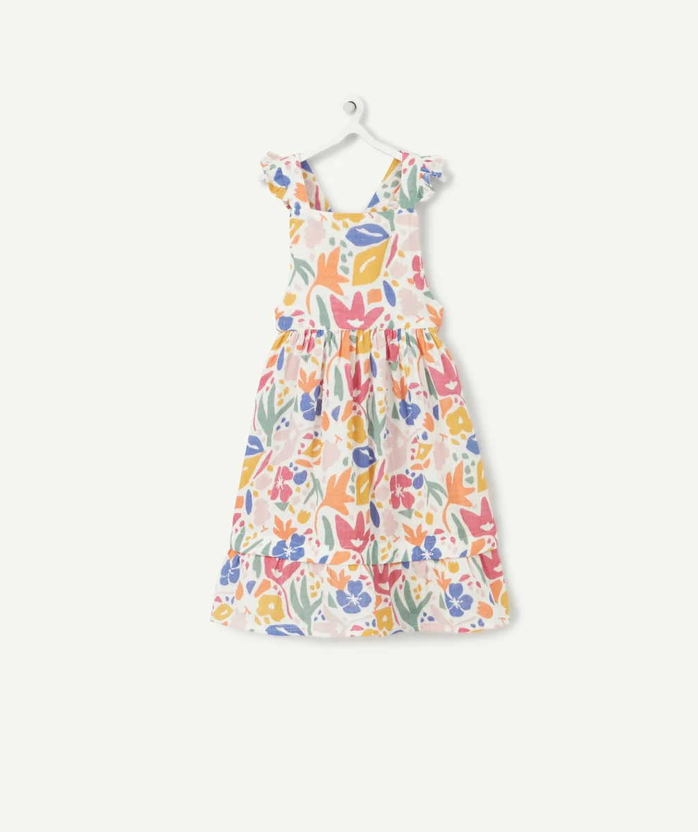 ROBE ÉVOLUTIVE EN GAZE DE COTON IMPRIMÉ MULTICOLORE
