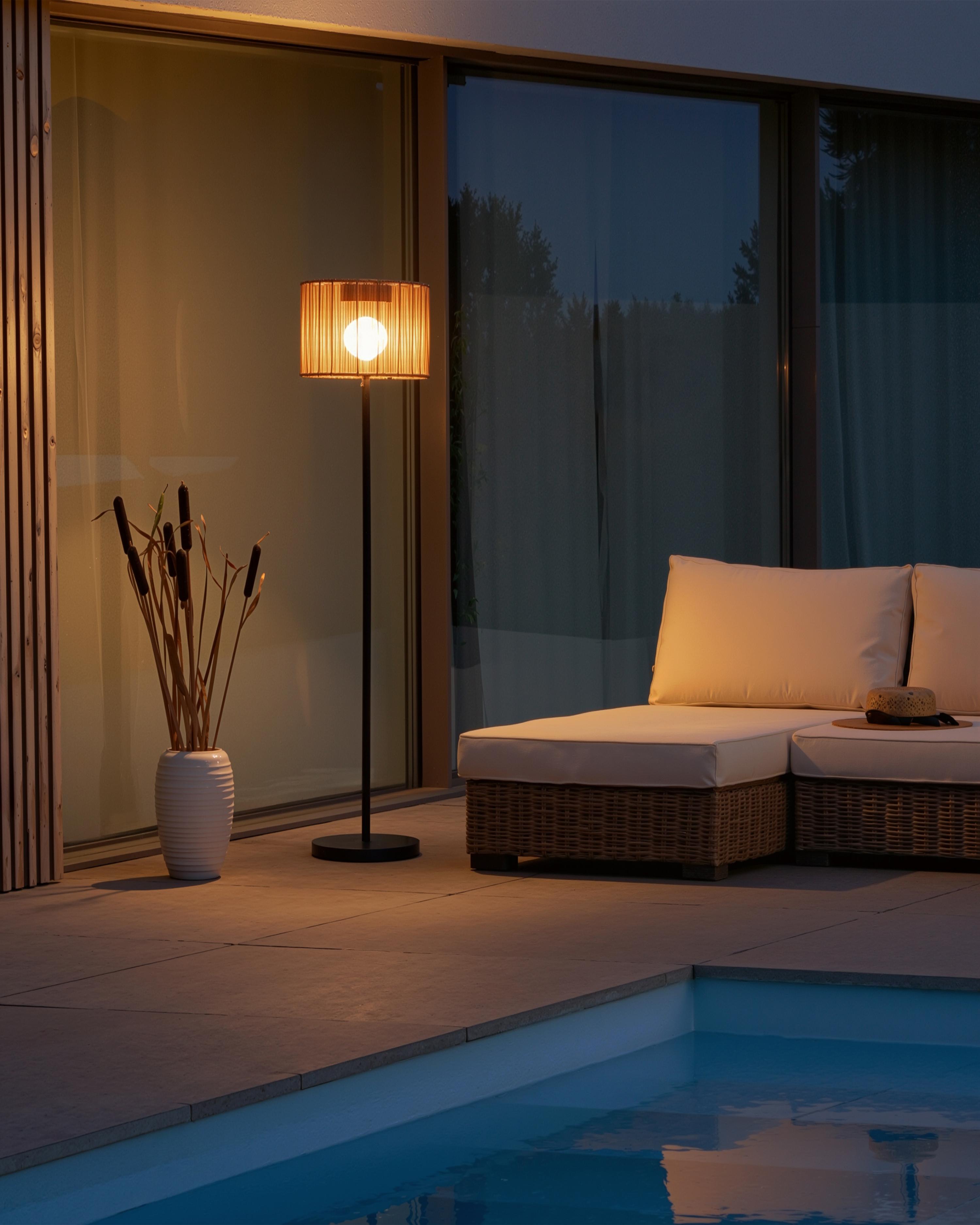 Solar LED-bollamp voor buiten LUENA Bruin