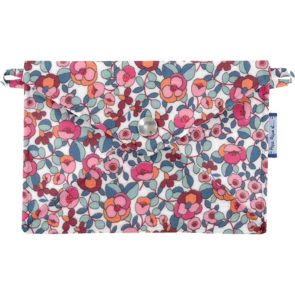 Petite Pochette Enveloppe Boutons Rose