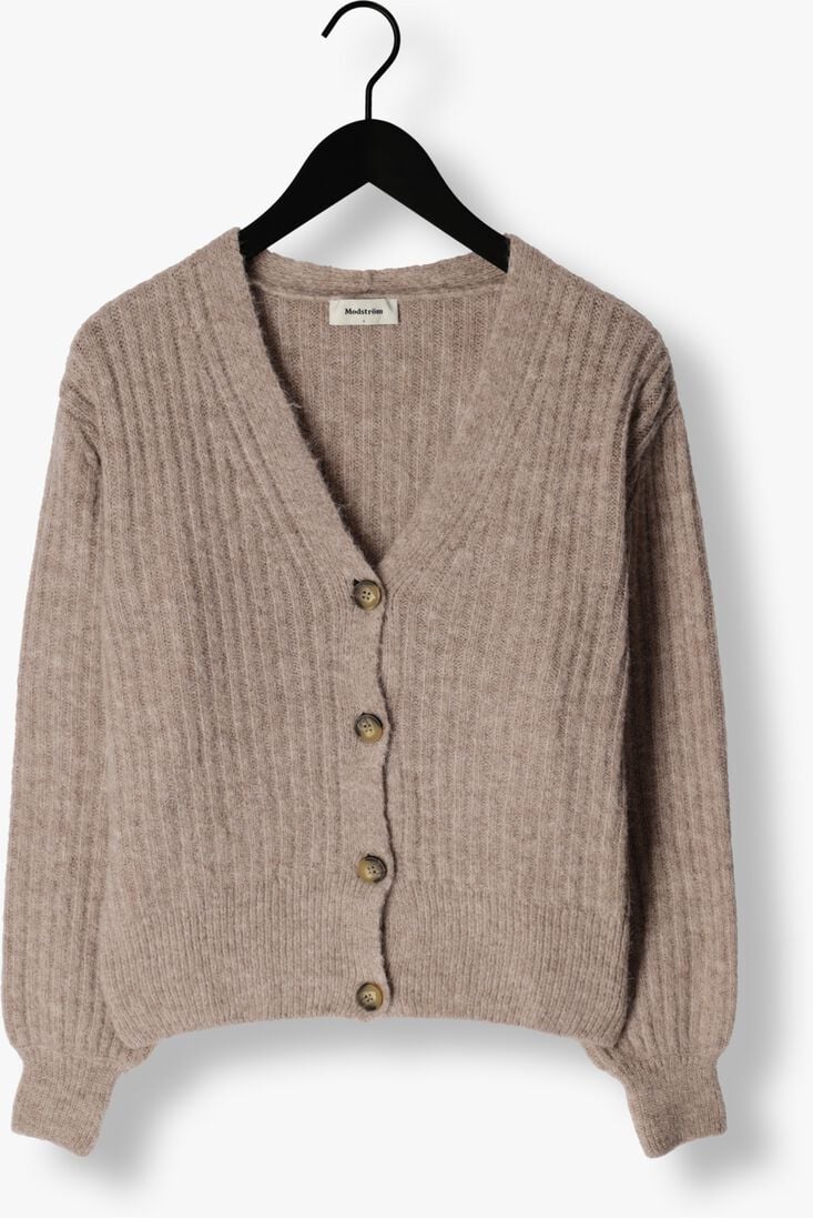 MODSTR\u00D6M camel modstr&ouml;m vest goldie cardigan