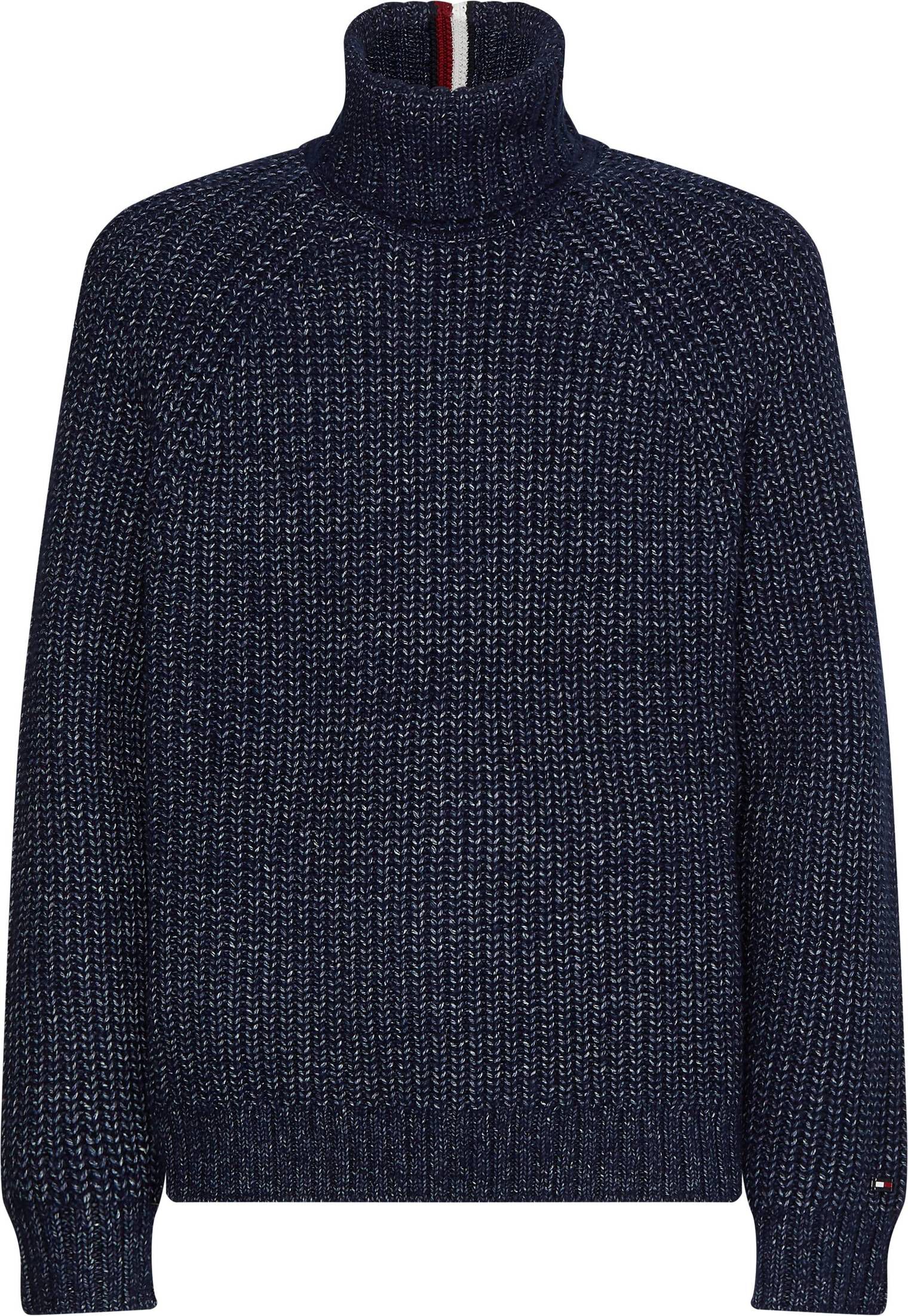 Tommy Hilfiger| Herren Rollkragenpullover 2-TONE CHUNKY mit Wolle