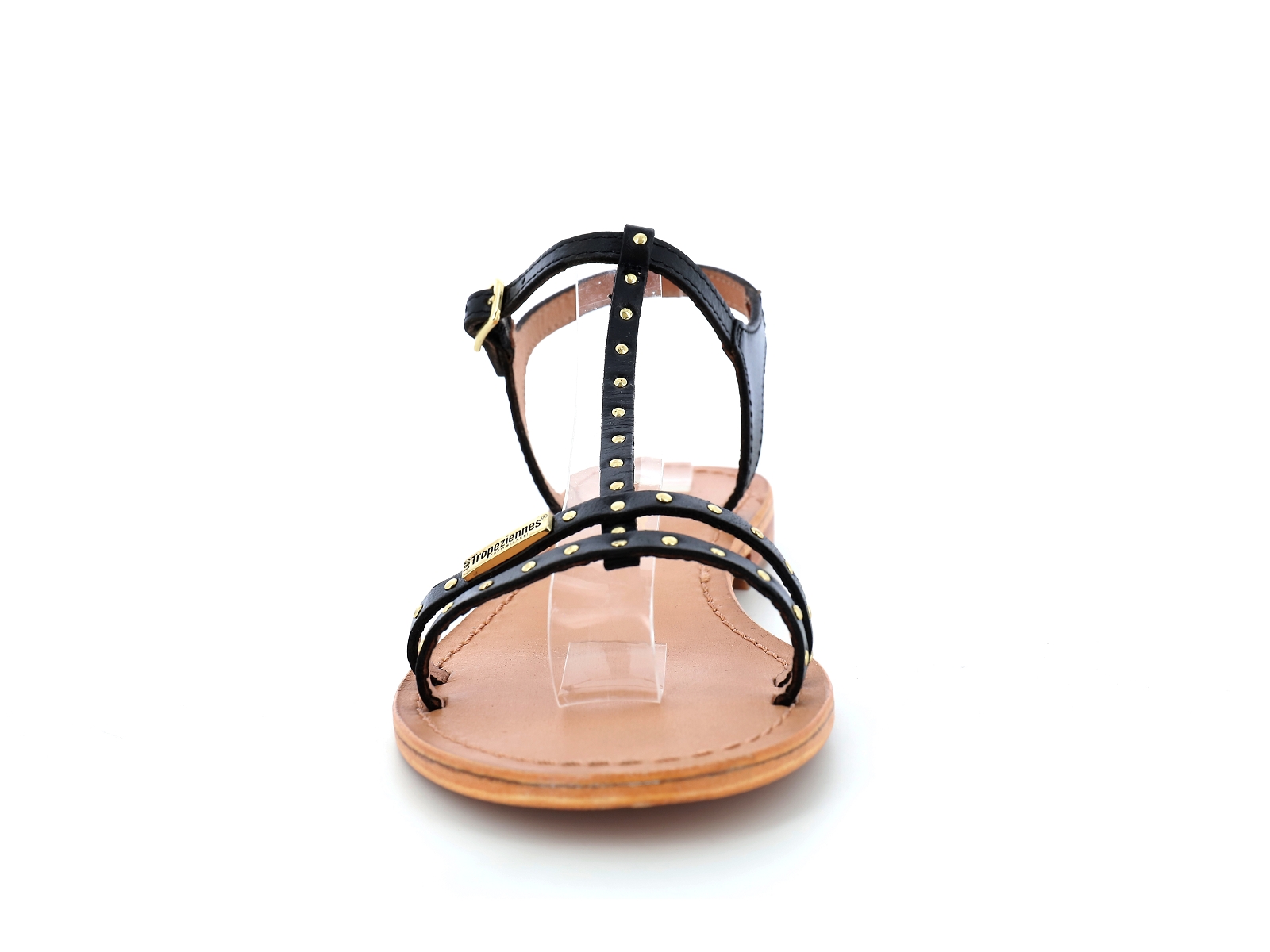Les tropeziennes-HENYA Cuir Noir Or