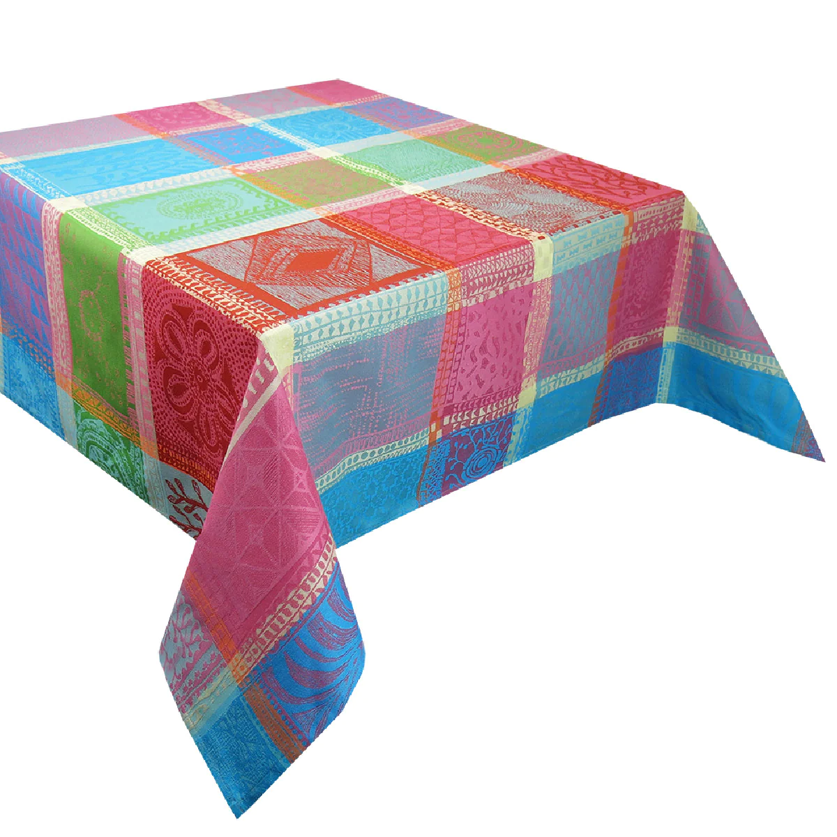 Nappe pur coton multicolore 115x115 Garnier Thiebaut