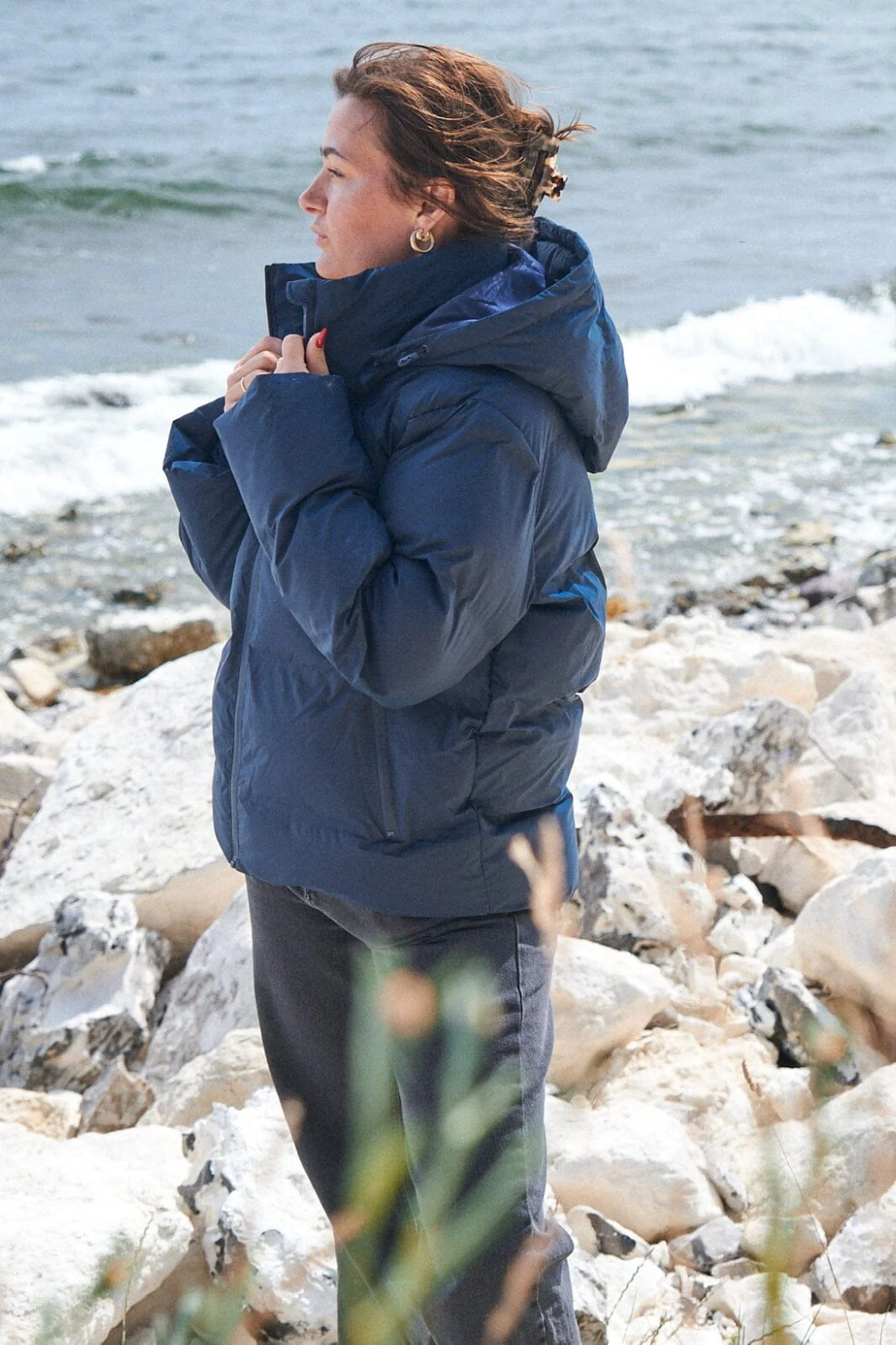 Neo Noir Fox C Puffer Jacket navy
