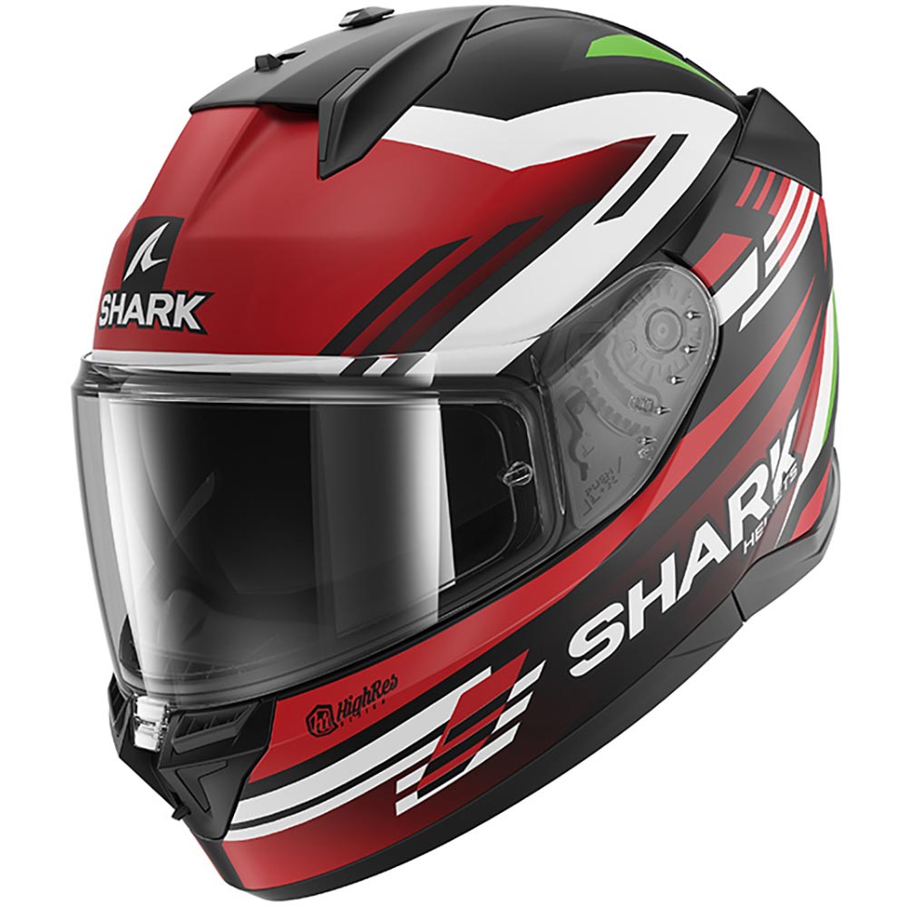 Shark - Casque D-Skwal 3 Firstlap Rouge / Noir / Blanc / Vert / Mat