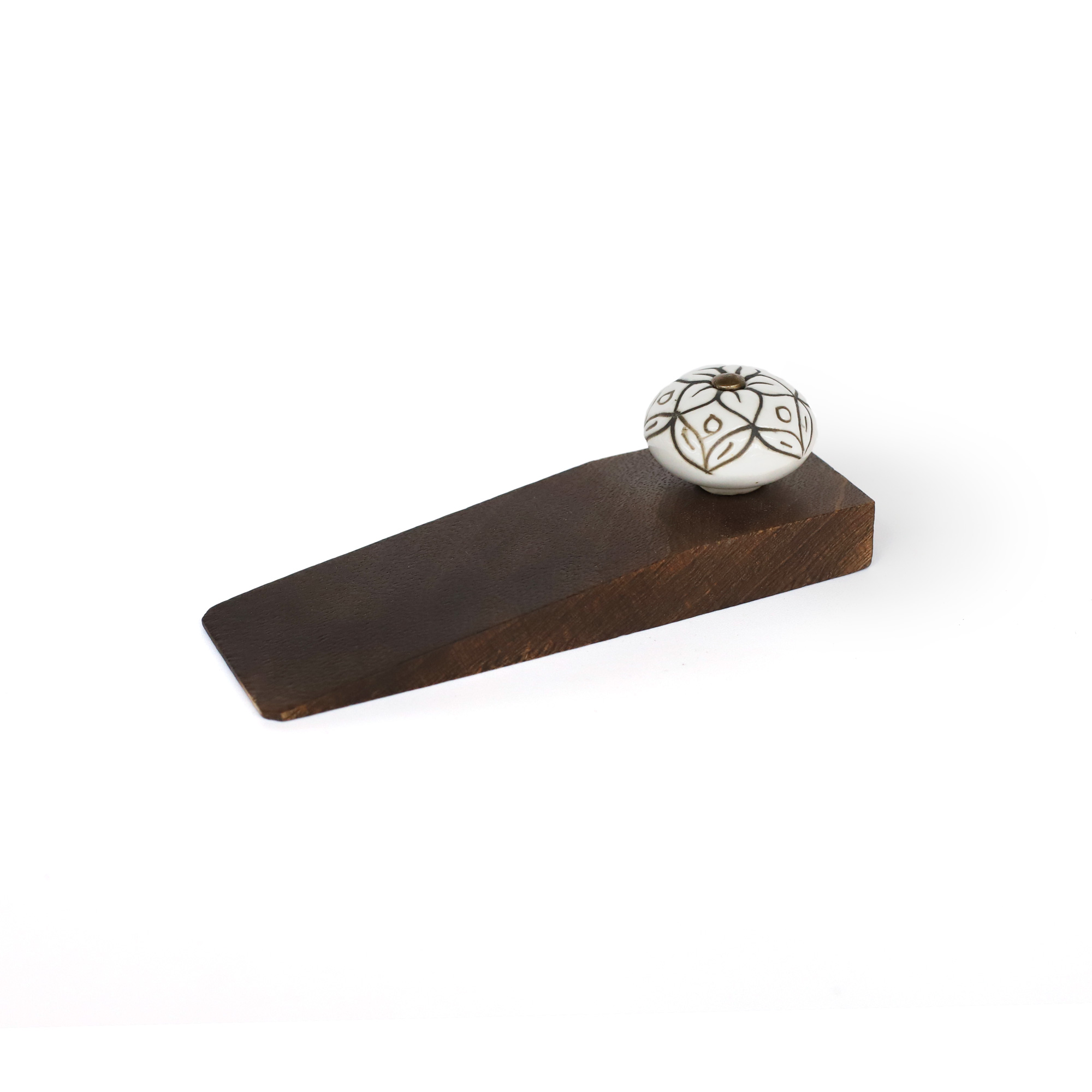 Türstopper mit Keramikknauf, Mangoholz, T 15 cm, B 5 cm günstig bestellen