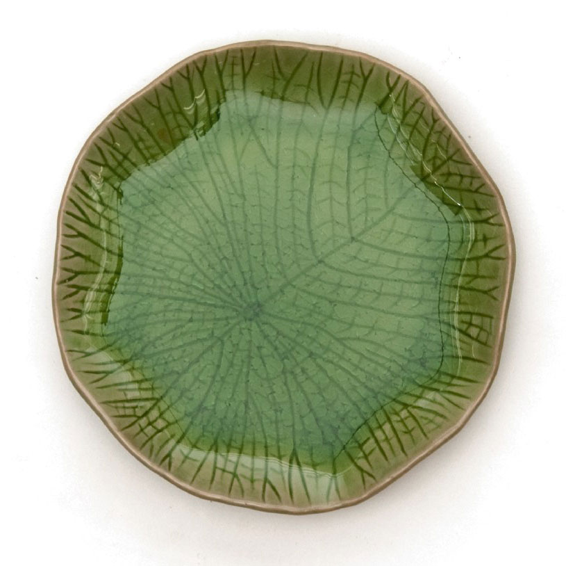 Teller 'Lotusblatt', grün, Ø 19 cm zu 6,50