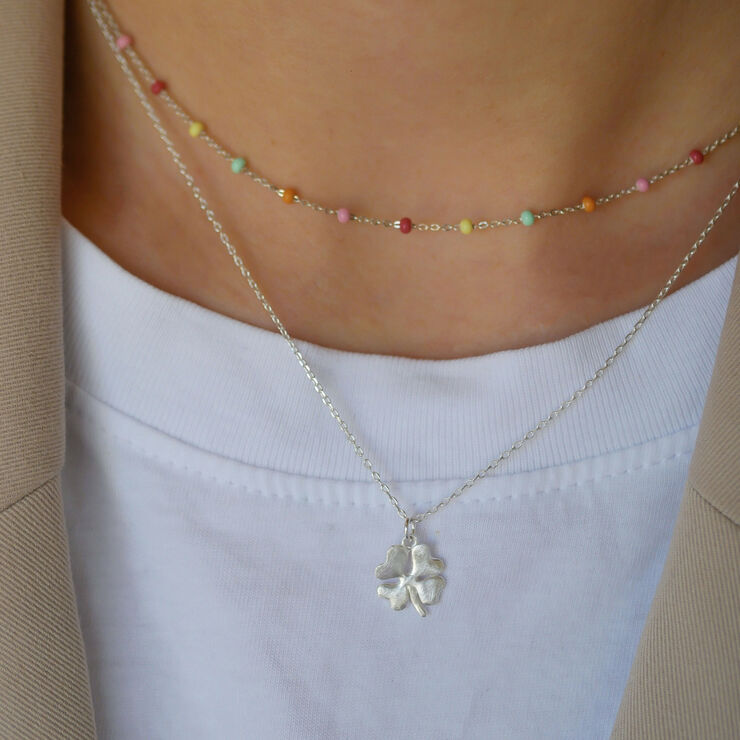 ENAMEL Copenhagen Necklace, Organic clover 925s/m
