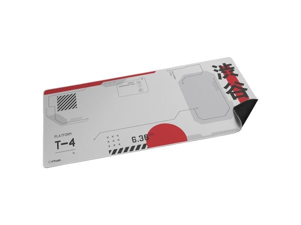 Trust Gaming-Mausmatte GXT 759 XXL Rot/Weiss XXL-Gaming-Mauspad mit vernähtem Rand für komfortables und stabiles Gaming
