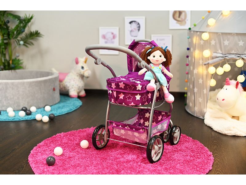 Knorrtoys Puppenbuggy Coco Star Dark Pink Puppenwagen