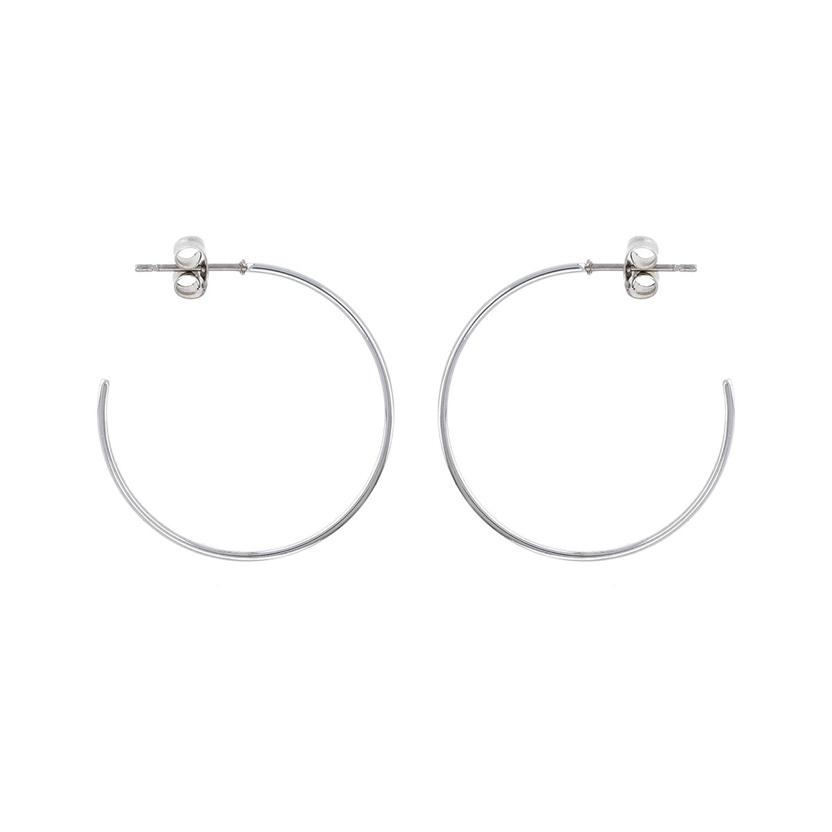 Boucles d'oreilles créoles acier 30MM