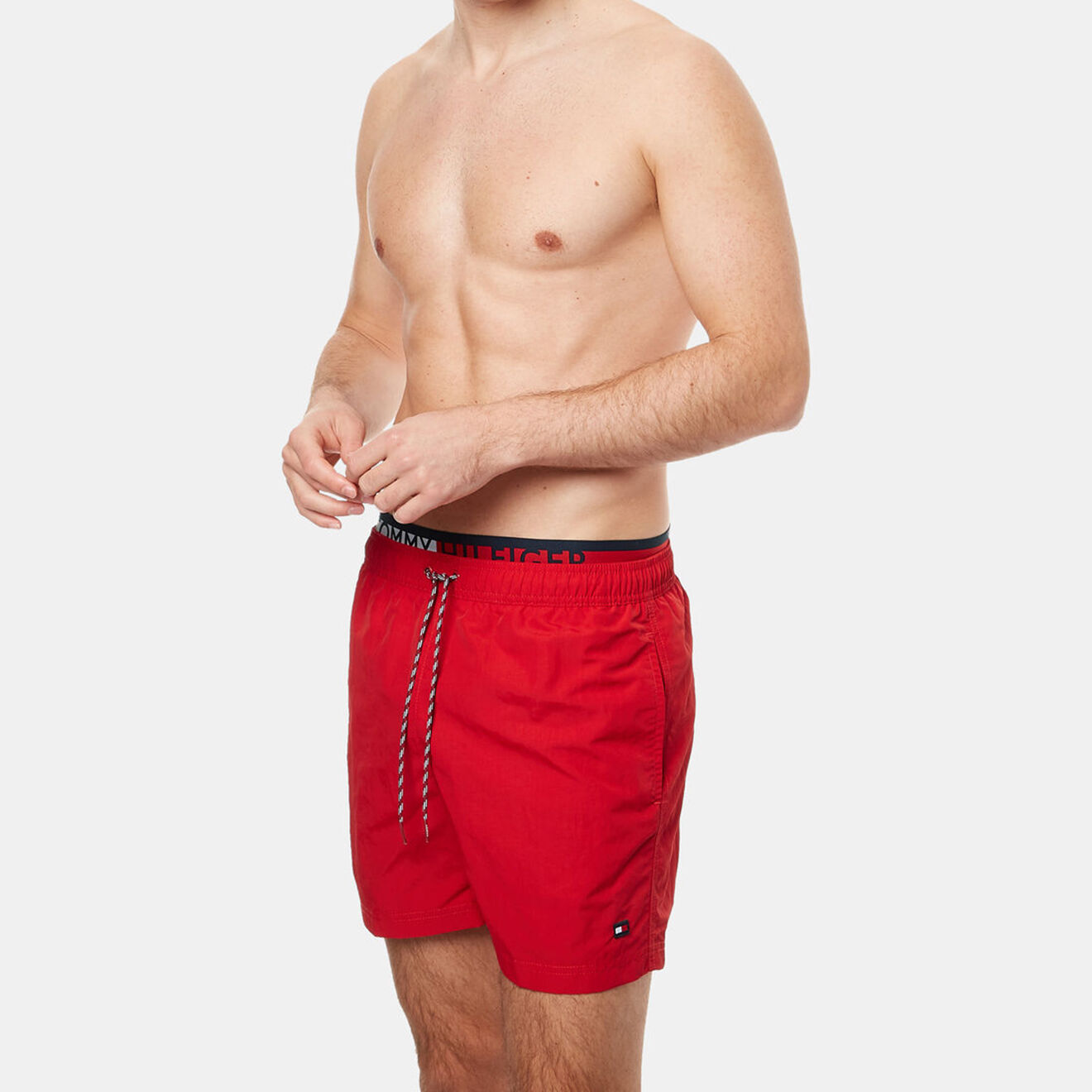 Tommy Hilfiger Short de bain bande élastique rouge