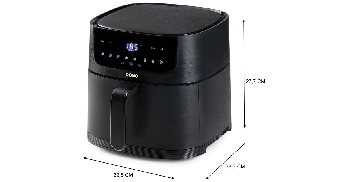 DomoDeli-fryer DO539FR heteluchtfriteuse  (Zwart, 1.5 kg | 6 liter)