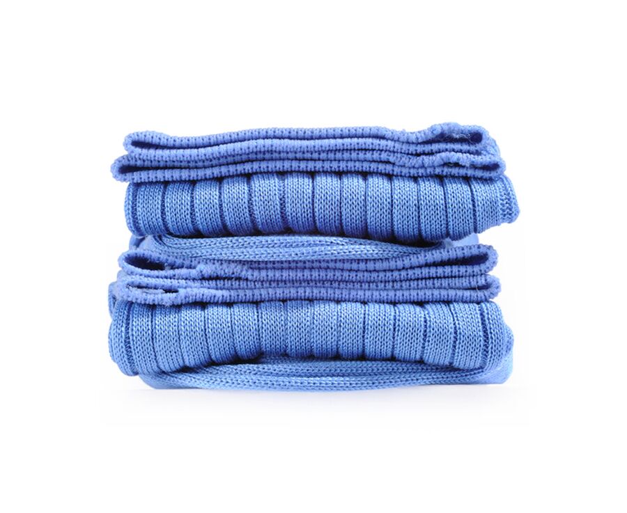 Chaussettes ville homme fil d’Écosse Bleu moyen