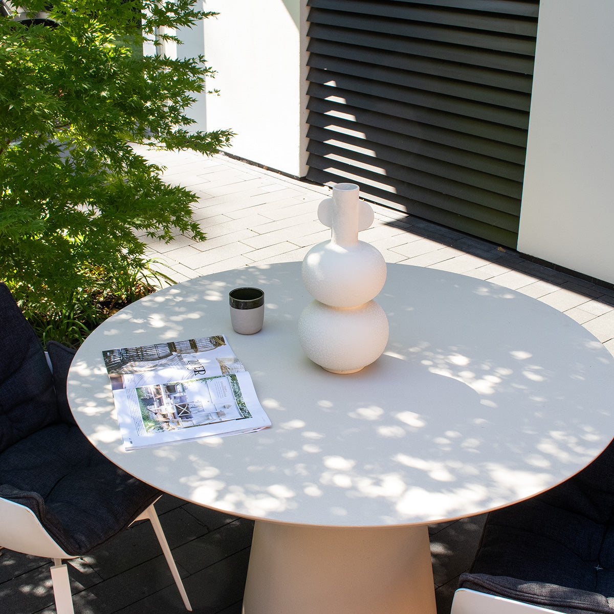 DÃJA Living - Eettafel Rond Beige Eco Composiet - 120m - Grabo