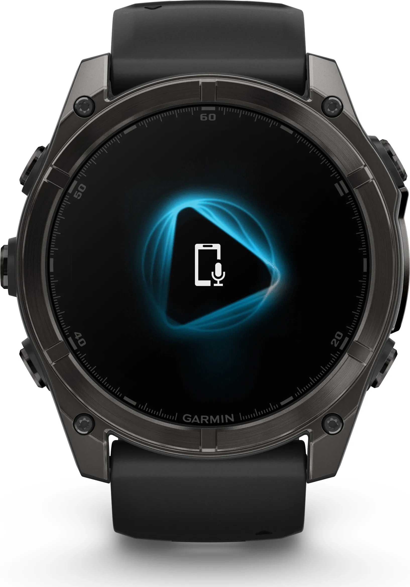 Garmin Fenix 8 Amoled 51mm, Sapphire Carbon Gray DLC Titanium - Black/Pebble Grey Silicone Strap