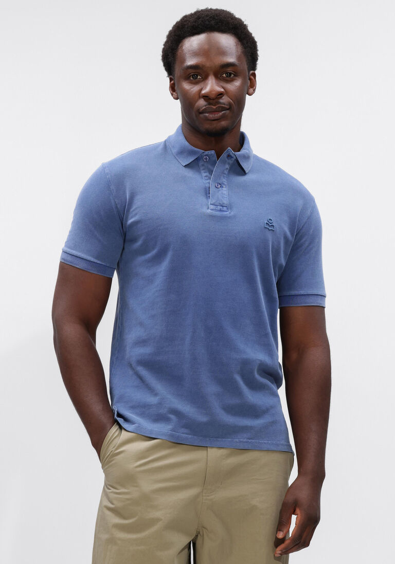 blauwe isabel marant polo afko plastron