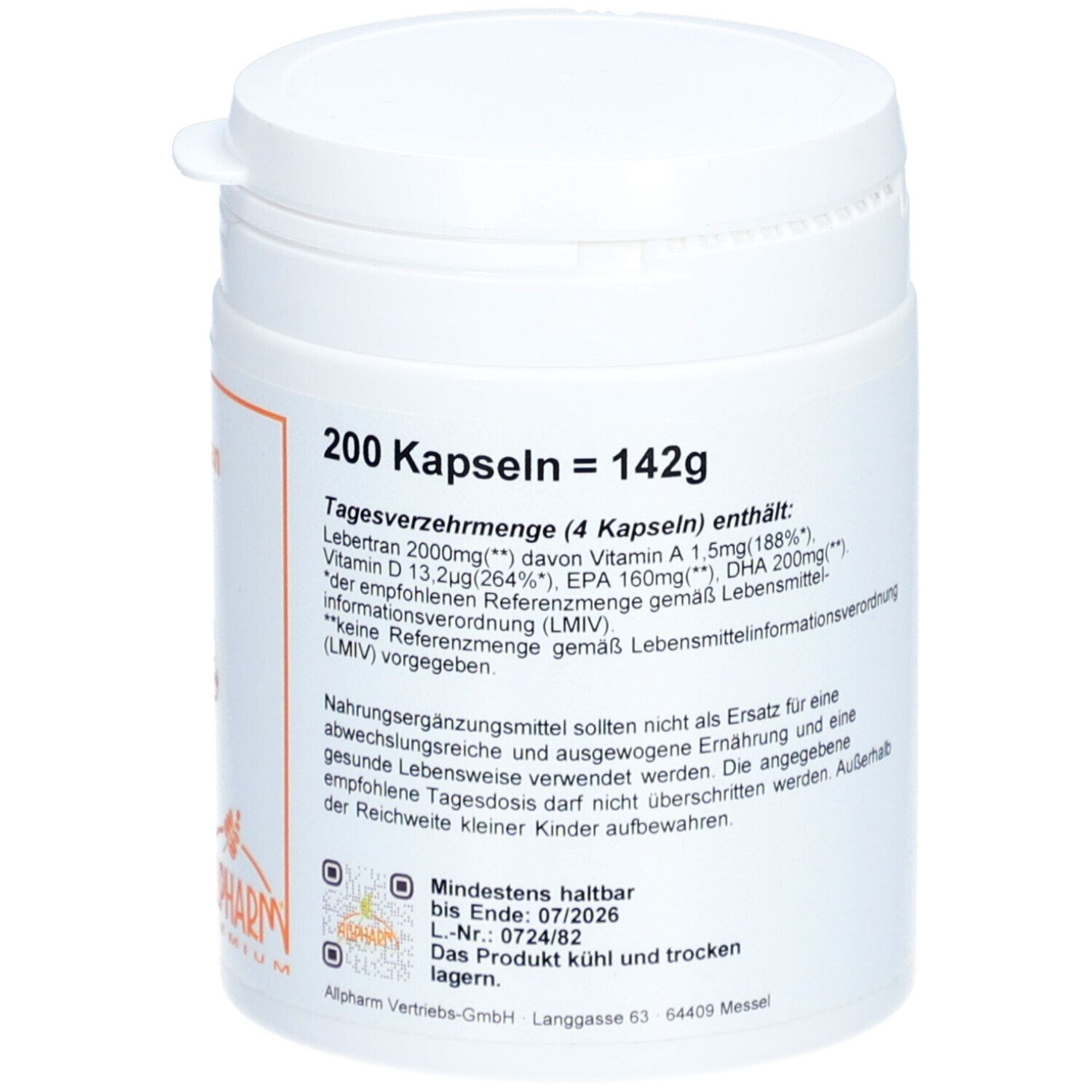 Lebertran Kapseln 500mg