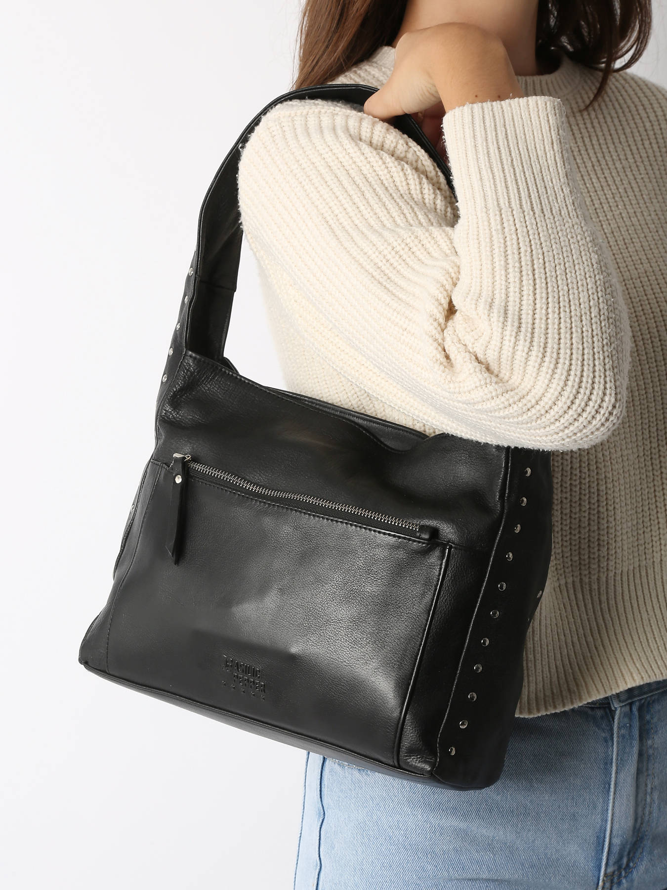 sac port paule Glam cuir BASILIC PEPPER