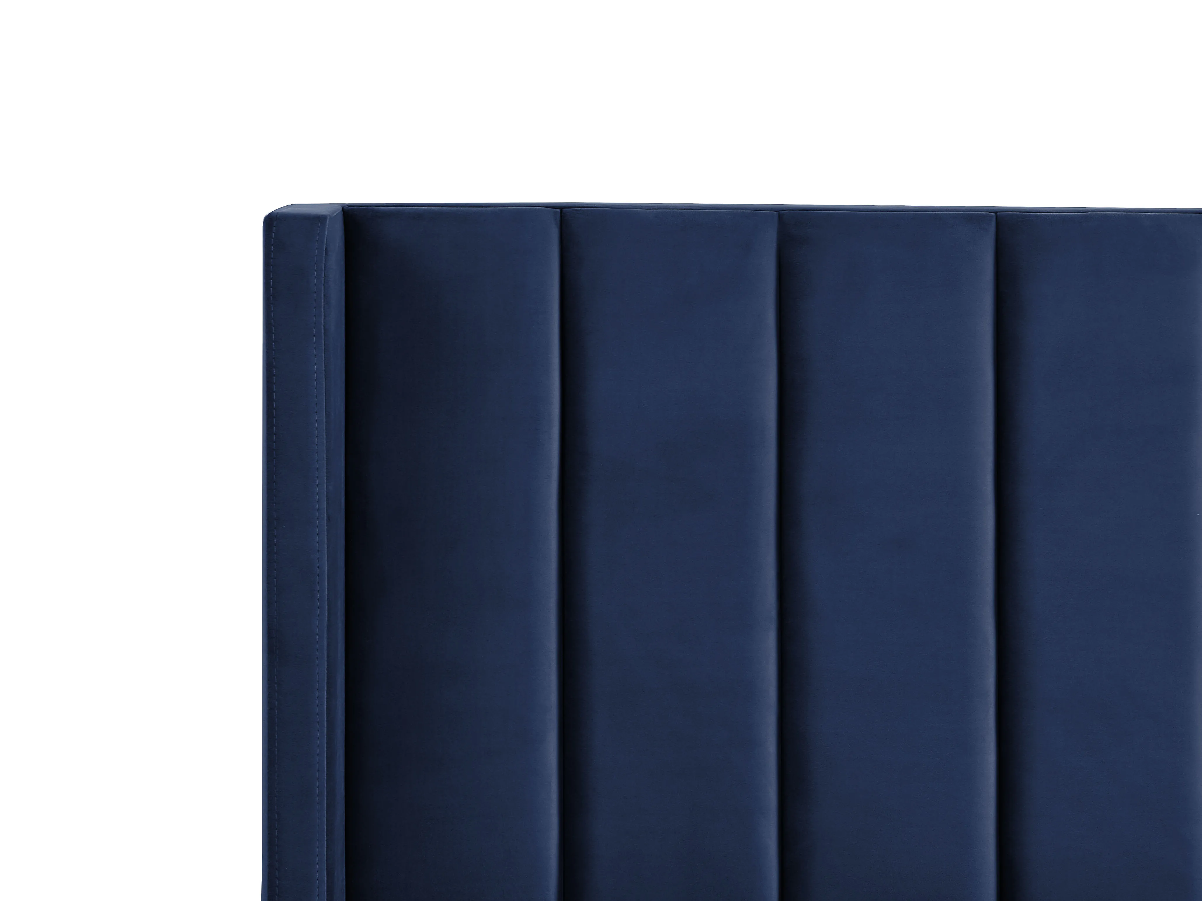 Bed Fluweel VILLETTE 140 x 200 cm Marineblauw