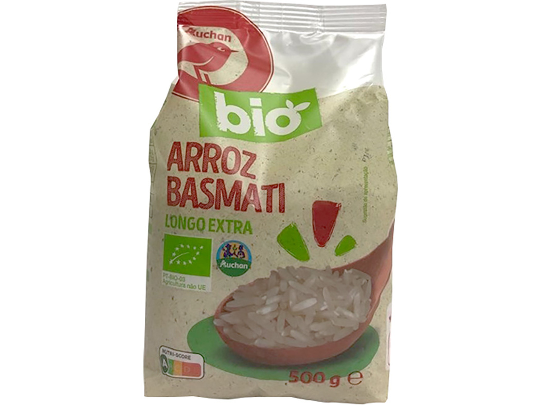 ARROZ BASMATI AUCHAN BIO CULTIVAMOS BOM LONGO EXTRA 500G