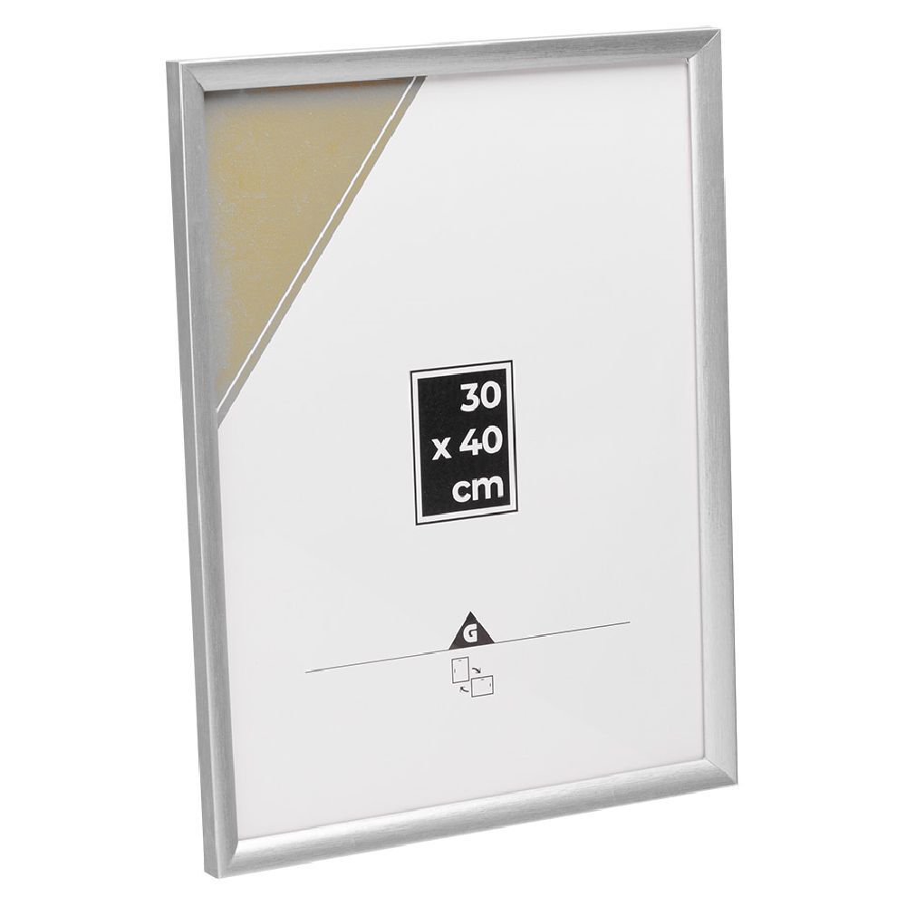 Cadre porte-photo argenté 30x40 cm