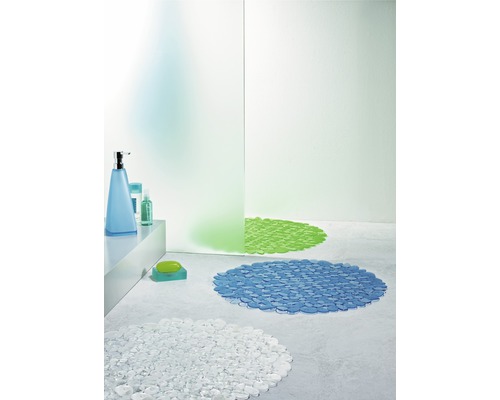 Spirella Riverstone douchemat, 57 cm, wit