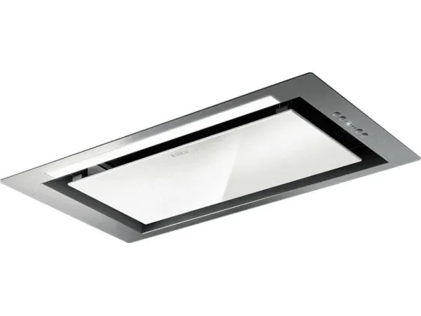 Elica Hidden IXGL/A/60 - Hætte - tag - bredde: 52.3 cm - dybde: 29 cm - udtrækning og recirkulation (-) - rustfrit stål/hvidt glas
