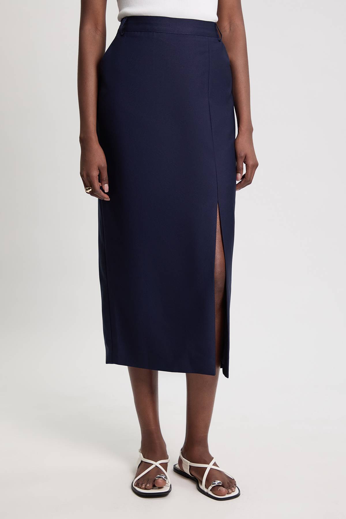 KarenMillen Jupe Crayon Midi Ajustée En Satin