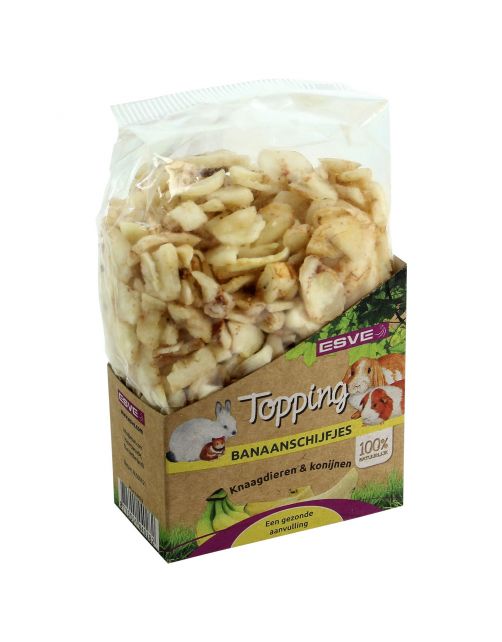 Esve Topping Banaanschijfjes Konijn En Knaagdier - Knaagdiersnack - 180 g